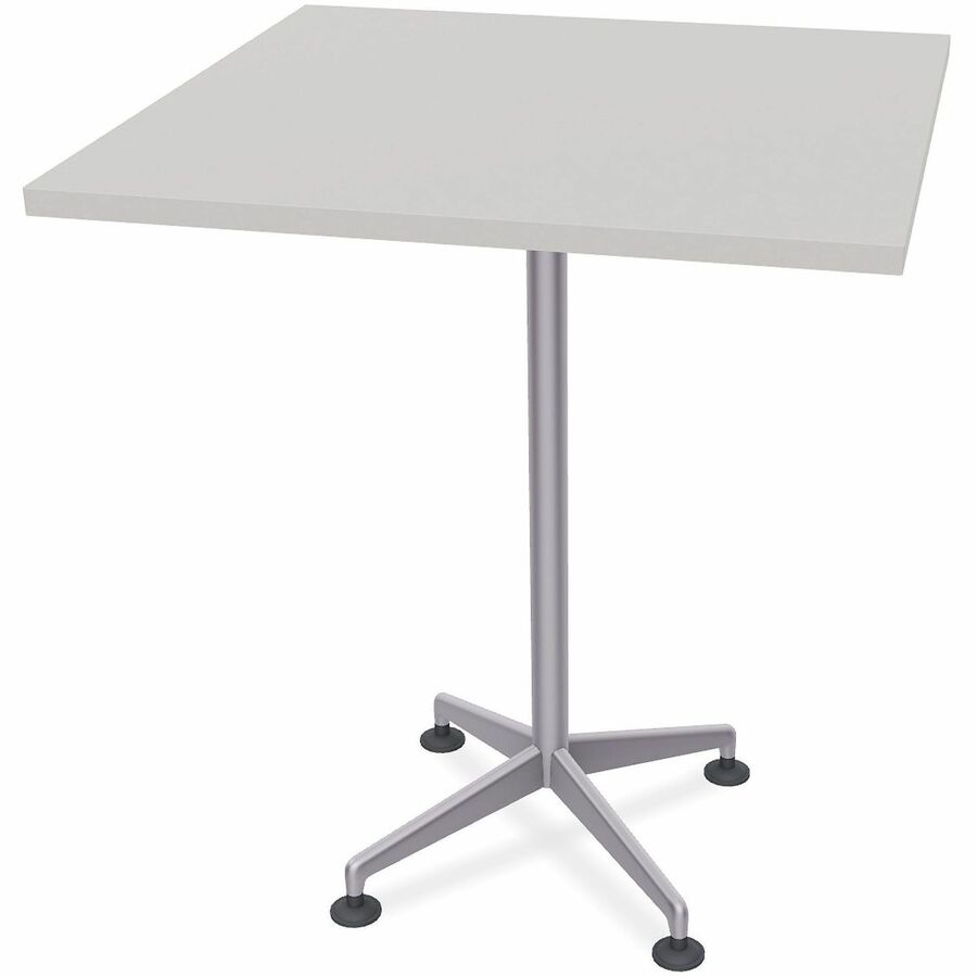 Special-T ZIA Series Hospitality Tables Collection - Square Top - Powder Coated X-shaped Base - Mid-Century Modern Style x 36" Table Top Width x 36" Table Top Depth - 42" Height - Hospitality, Office - Assembly Required - Gray - High Pressure Laminate...