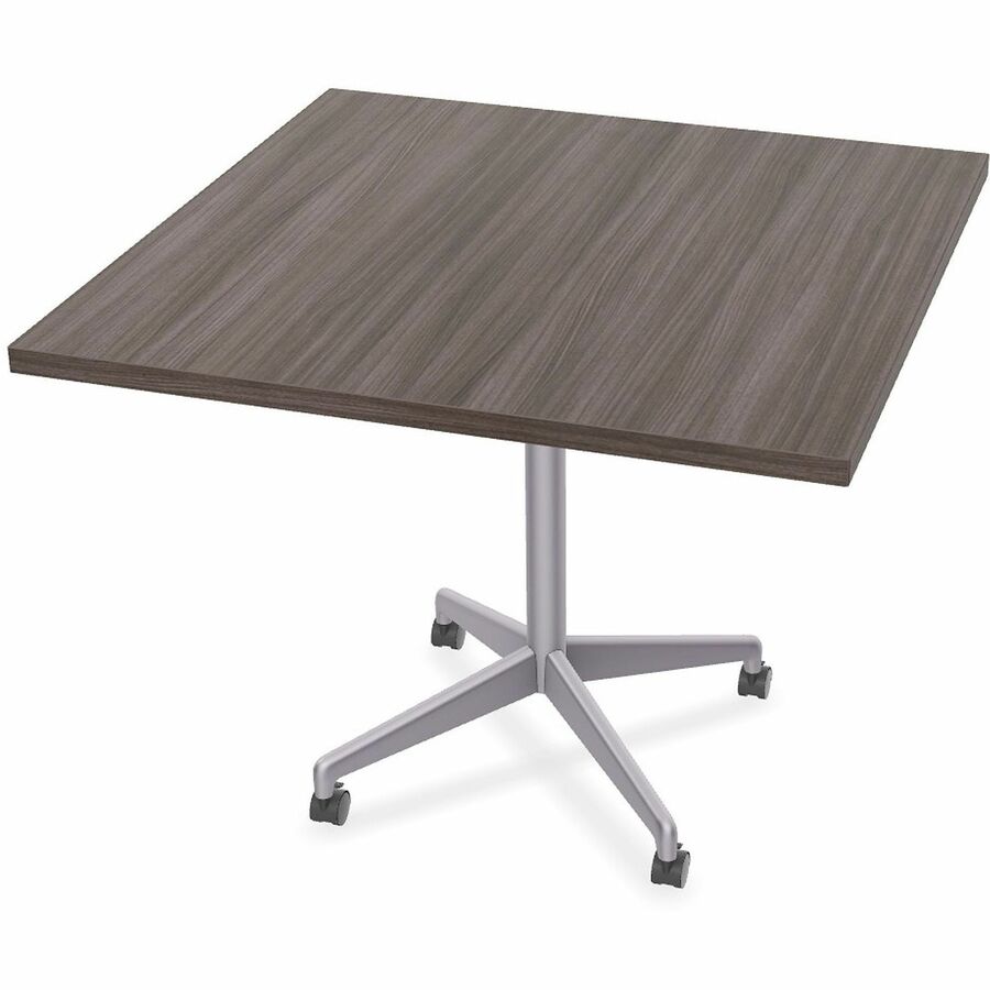 Special-T ZIA Series Hospitality Tables Collection - Square Top - Powder Coated X-shaped Base - Mid-Century Modern Style x 42" Table Top Width x 42" Table Top Depth - 29" Height - Hospitality, Office - Assembly Required - Gray Driftwood - High Pressure...