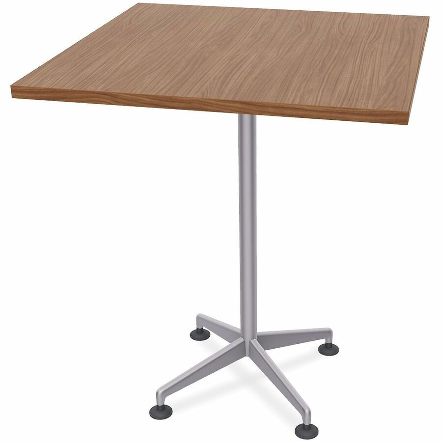 Special-T ZIA Series Hospitality Tables Collection - Square Top - Powder Coated X-shaped Base - Mid-Century Modern Style x 36" Table Top Width x 36" Table Top Depth - 42" Height - Hospitality, Office - Assembly Required - Walnut - High Pressure Laminat...