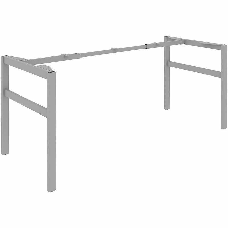 Lorell Table Base - Powder Coated H-shaped, Silver Base - 28.50" Height x 71.60" Width x 29.10" Depth - Metal Base Material - 1 Each