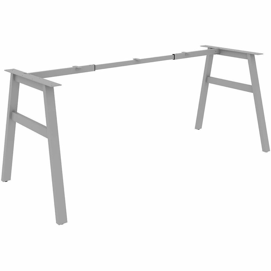 Lorell Table Base - Powder Coated A-shaped, Silver Base - 28.50" Height x 71.60" Width x 29.10" Depth - Metal Base Material - 1 Each