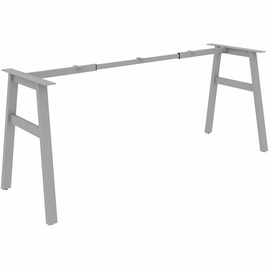 Lorell Table Base - Powder Coated A-shaped, Silver Base - 28.50" Height x 71.60" Width x 23.20" Depth - Metal Base Material - 1 Each