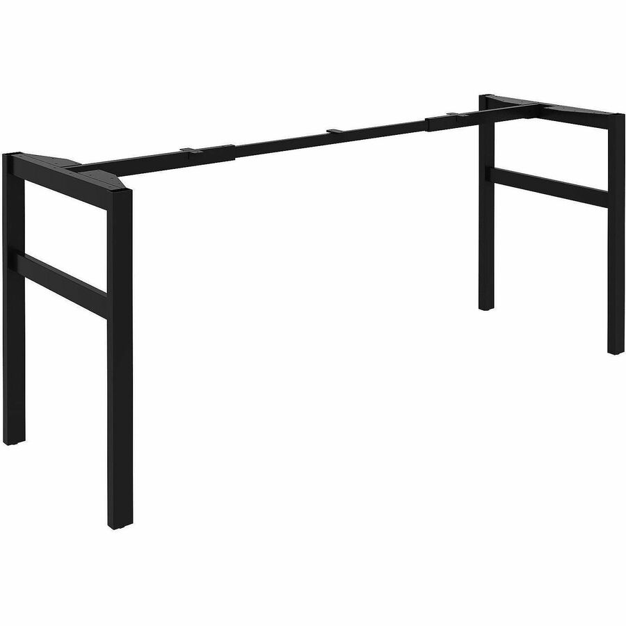 Lorell Table Base - Powder Coated H-shaped, Black Base - 28.50" Height x 71.60" Width x 23.20" Depth - Metal Base Material - 1 Each
