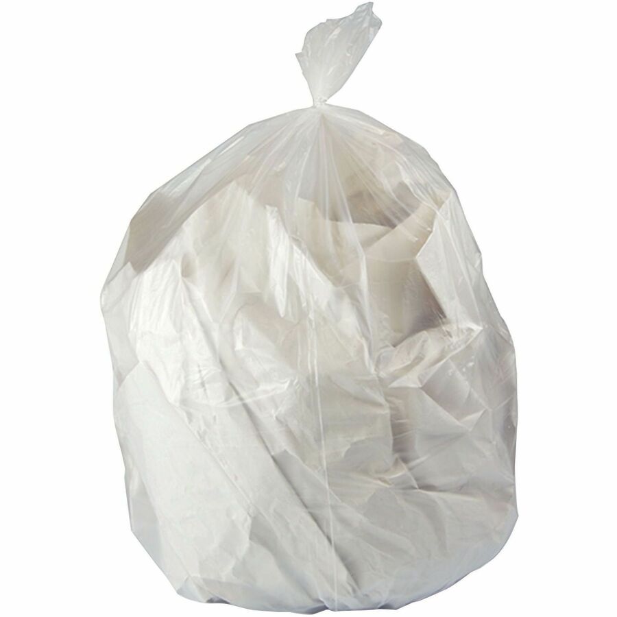 Genuine Joe Linear Low Density Can Liners - 24" Length x 32" Width x 0.35 mil (9 Micron) Thickness - Low Density - Clear - Linear Low-Density Polyethylene (LLDPE), Polyethylene - Can Liner, Garbage