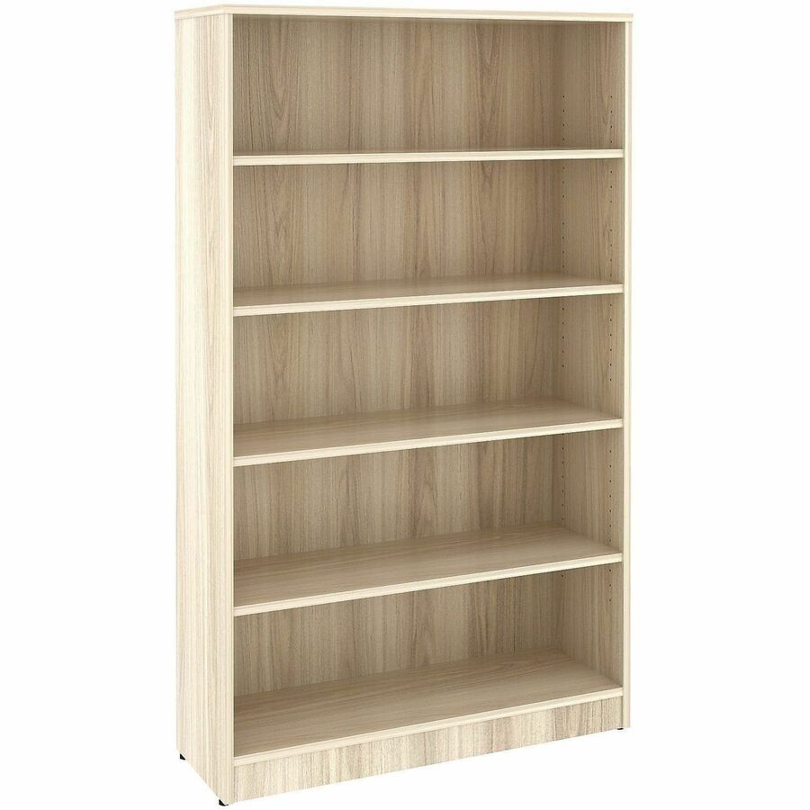 Lorell Sturdy 5-Shelf Bookcase - 5 x Shelf(ves) - Modern Elm - Assembly Required