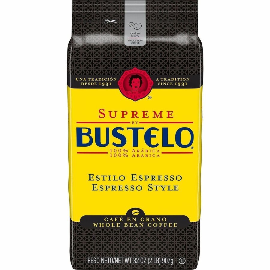 Supreme by Bustelo Whole Bean Espresso WB Coffee - Dark - Whole Bean - Bustelo, Espresso - 4 / Carton