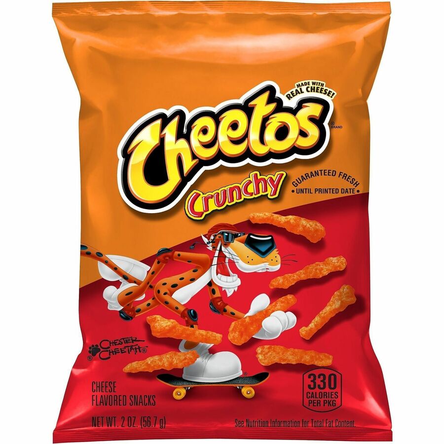 Cheetos Crunchy Cheese-Flavored Snacks - Crunchy, Cheese - 2 oz - 64 / Carton
