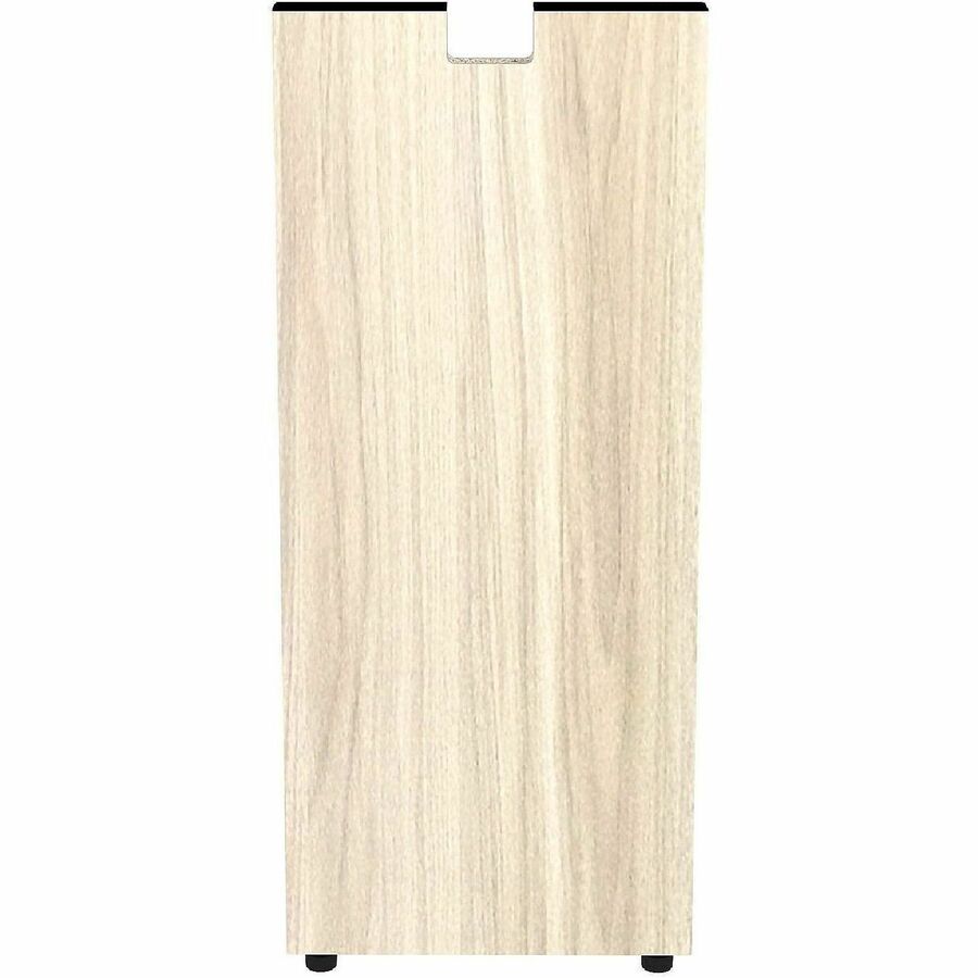 Lorell Essentials Credenza Half-Leg - 28.5" Height x 12" Width x 1" Depth - Material: Laminate, Metal - Finish: Modern Elm - Cam Lock - For Credenza - 1 Each