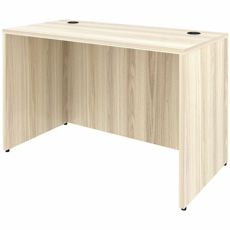 Lorell Essentials Retangular Desk Shell - Rectangle - 1" Thickness Table Top, 29.5" Height x 48" Width x 24" Depth Desk Shell - Material: Laminate, Metal - Finish: Modern Elm - Laminate, Modern Elm Table Top - Durable, Modesty Panel, Privacy Panel, Adj...
