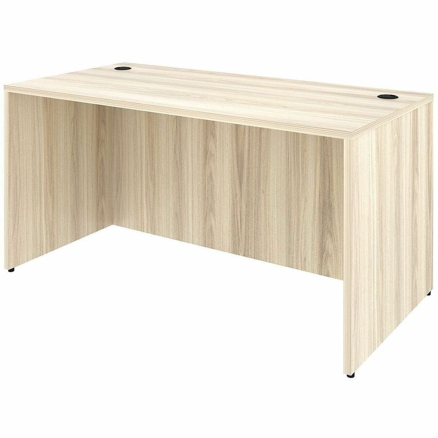 Lorell Essentials Retangular Desk Shell - Assembly Required - Modern Elm - 1 Each