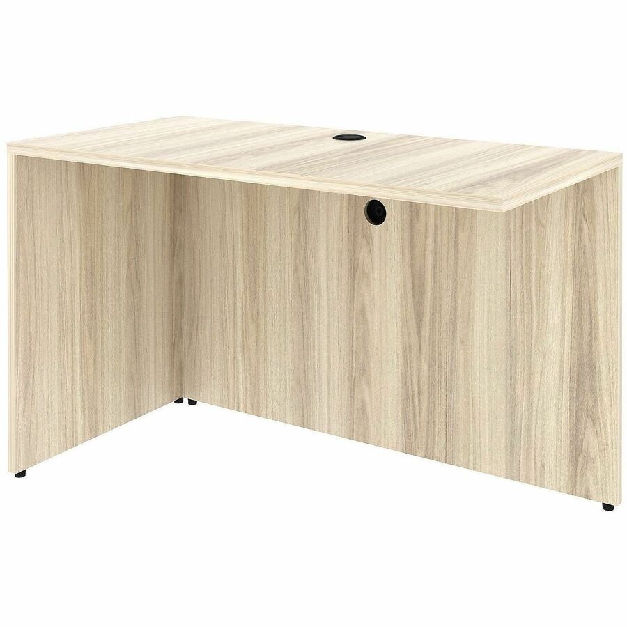 Lorell Essentials Rectangular Return Shell - Rectangle - 1" Thickness Table Top, 29.5" Height x 48" Width x 24" Depth Return Shell - Material: Laminate, Metal - Finish: Modern Elm - Laminate, Modern Elm Table Top - Durable, Modesty Panel, Privacy Panel...