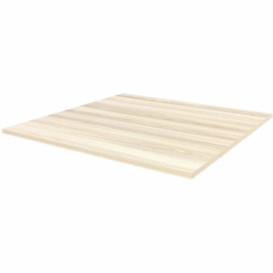 Lorell Essentials Modular Conference Table Adder Top - 1" Height x 47" Width x 47" Depth - Band Edge - Finish: Modern Elm - Laminate, Melamine Table Top - Modular, Eco-friendly - For Conference Table, Meeting, Office - 1 Each