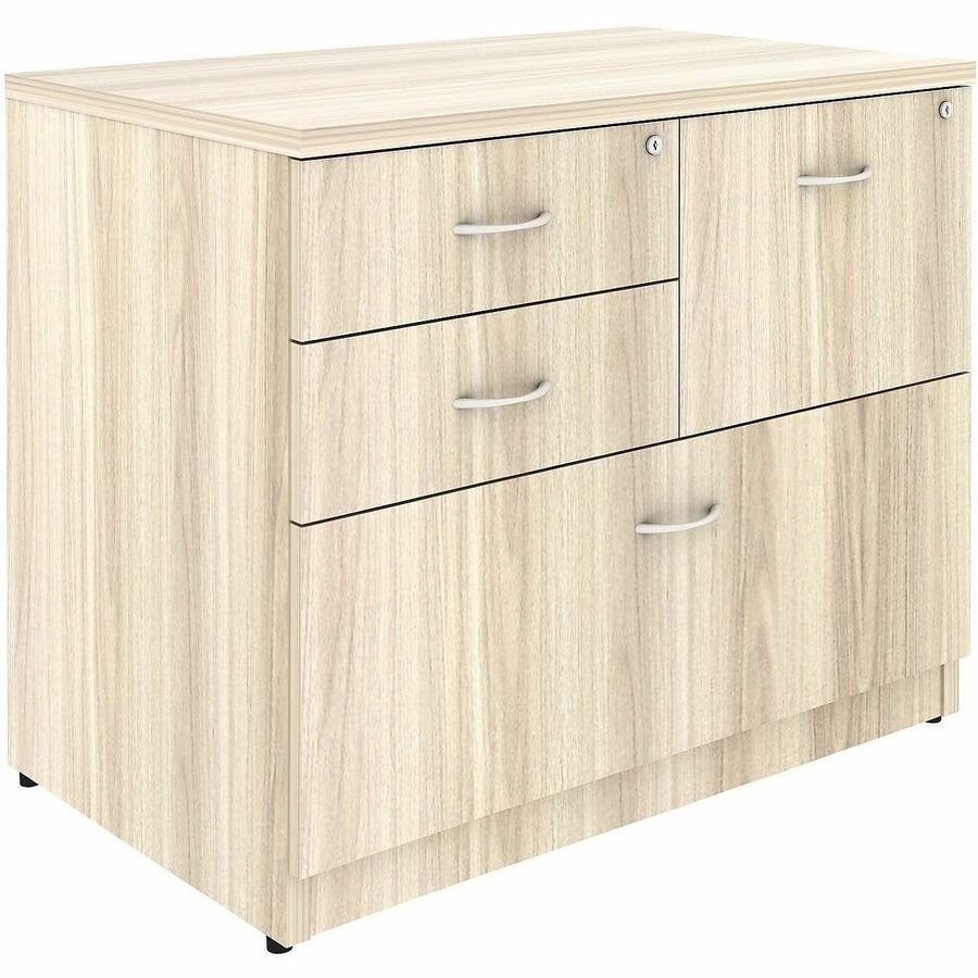 Lorell Essentials Versatile 4-Drawer Lateral File - 4 x Drawer(s) for File, Box - Lateral - Modern Elm