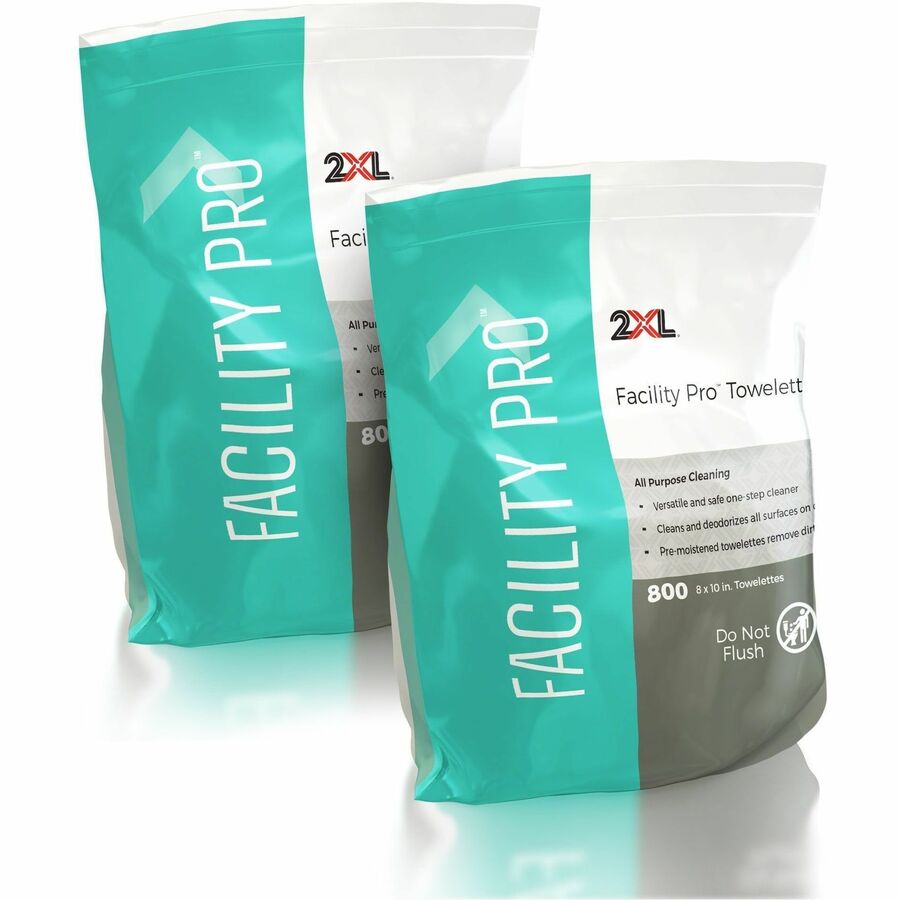 2XL Facility Pro®, All-Purpose Towelettes - White - 2 / Carton