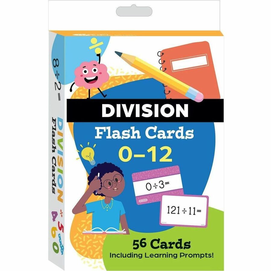 Shell Education Teacher Created Materials Division Flash Cards - Theme/Subject: Fun - Skill Learning: Division, Sorting, Practice, Flipping - 6-13 Year - 1 Each