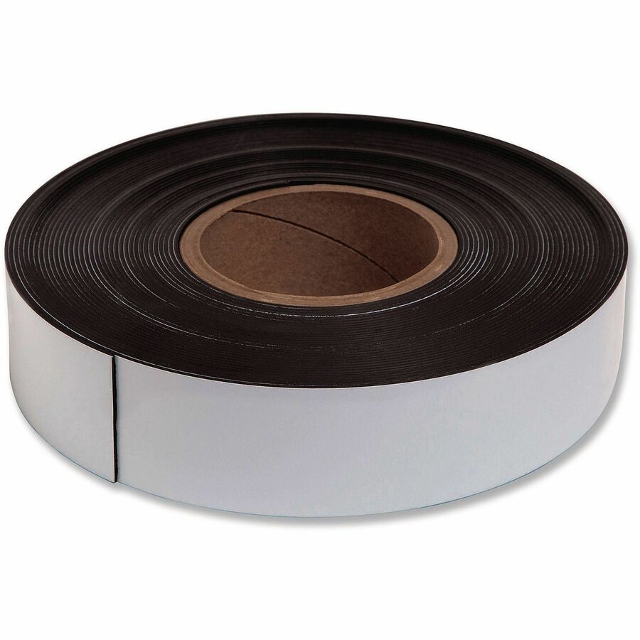 U Brands Dry-Erase Magnetic Tape - 16.67 yd Length x 2" Width - White - For Dry Erase Board - 1 Each