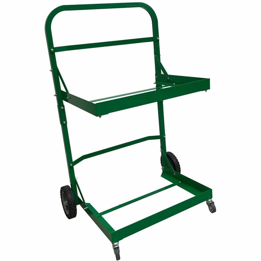 Five Star Products Recycling Cart for Bins - 220 lb Load Capacity - Aluminum - Green - 1 Each