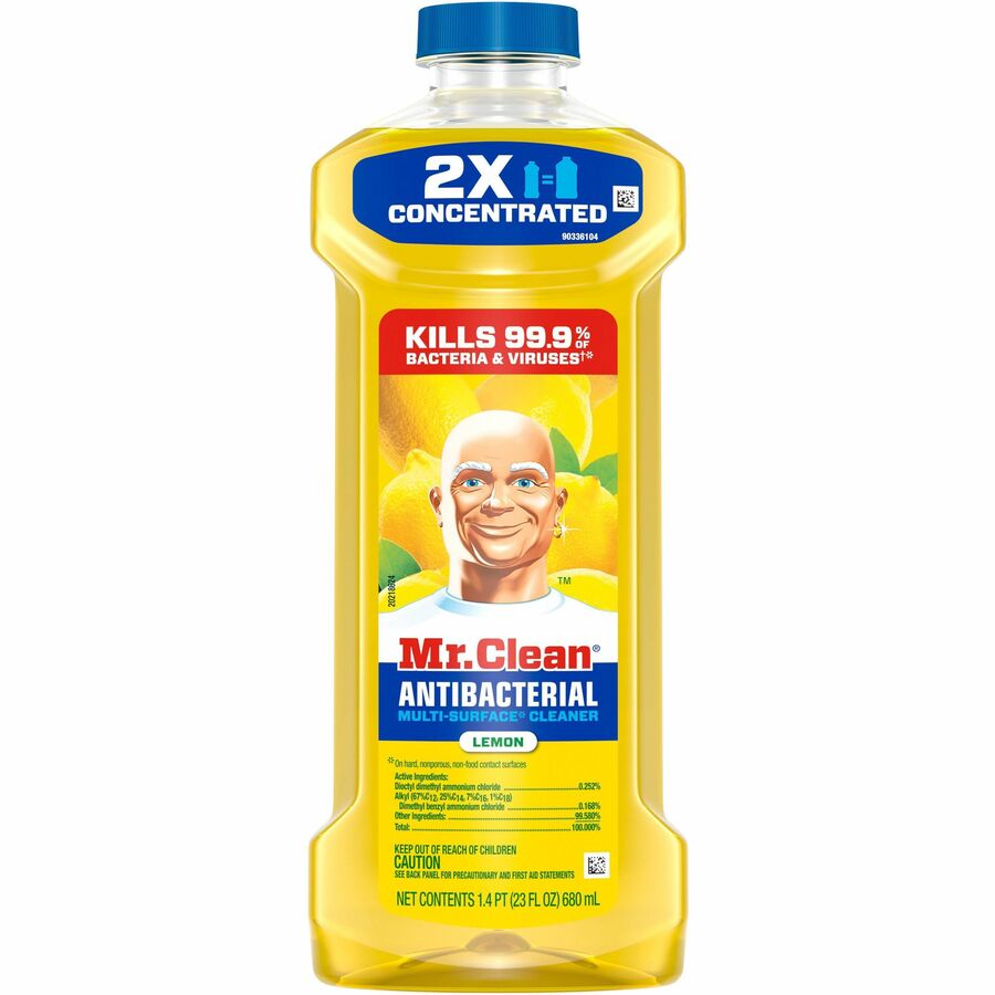 Mr. Clean All Purpose Cleaner, Cleaning Liquid, Lemon - For Multi Surface, Multipurpose - Concentrate - Liquid - 64 fl oz (2 quart) - Fresh, Lemon Scent - Recommended For: Grease Remover, Grime Remover, Dirt Remover, Bacteria Remover - Long Lasting, Ch...