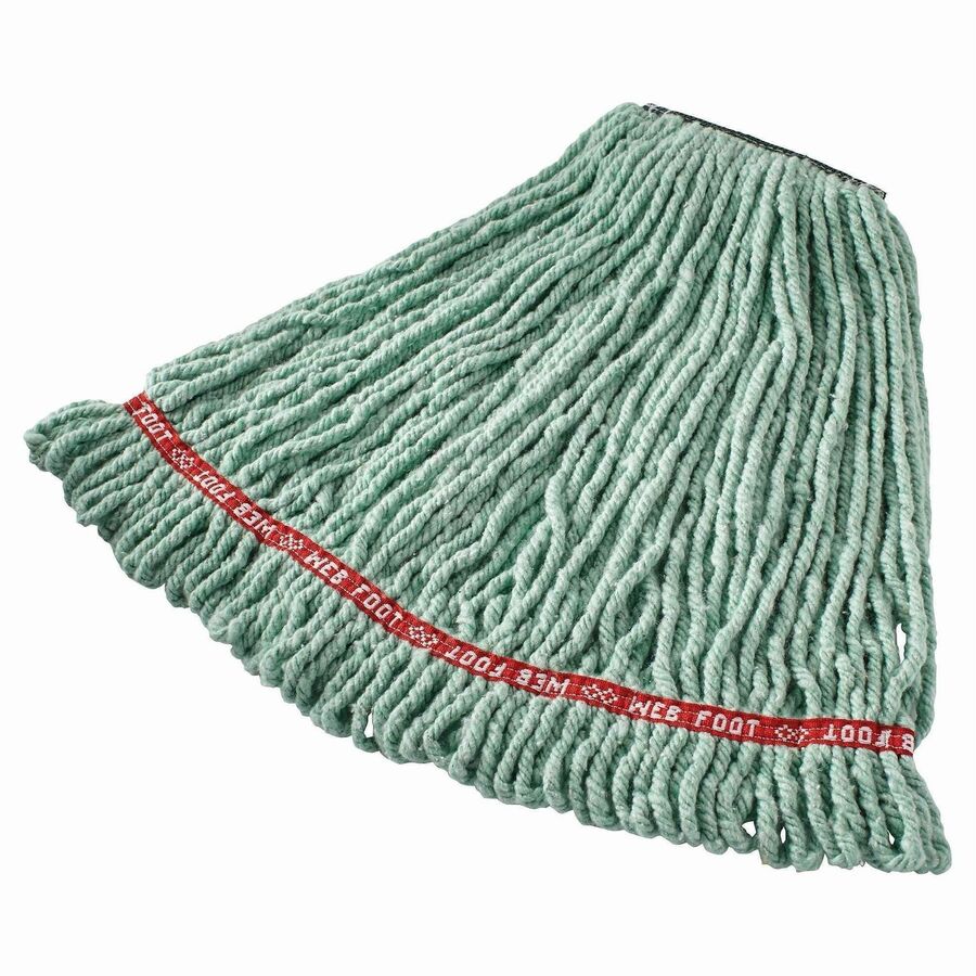 Rubbermaid Commercial Web Foot Dust Mop Refill - Green - 1.25 lb - 6 / Carton