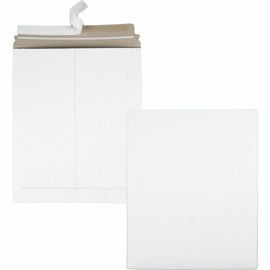 Quality Park Sturdy Fiberboard Photo Mailers - Photo/Document - 11" Width x 13 1/2" Length - Peel & Seal - White - Fiberboard - 25 / Box