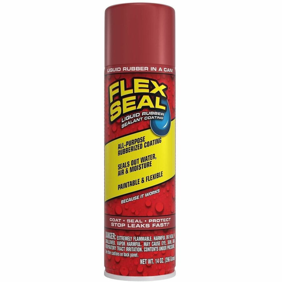 FLEX SEAL Liquid Rubber Sealant Coating Spray - Synthetic Rubber - Red - 0.87 lb - 1