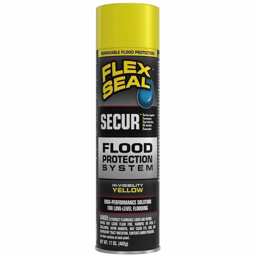 FLEX SEAL SECUR Low-Level Flood Protection Spray - Rubber - Yellow - 1.06 lb - 1