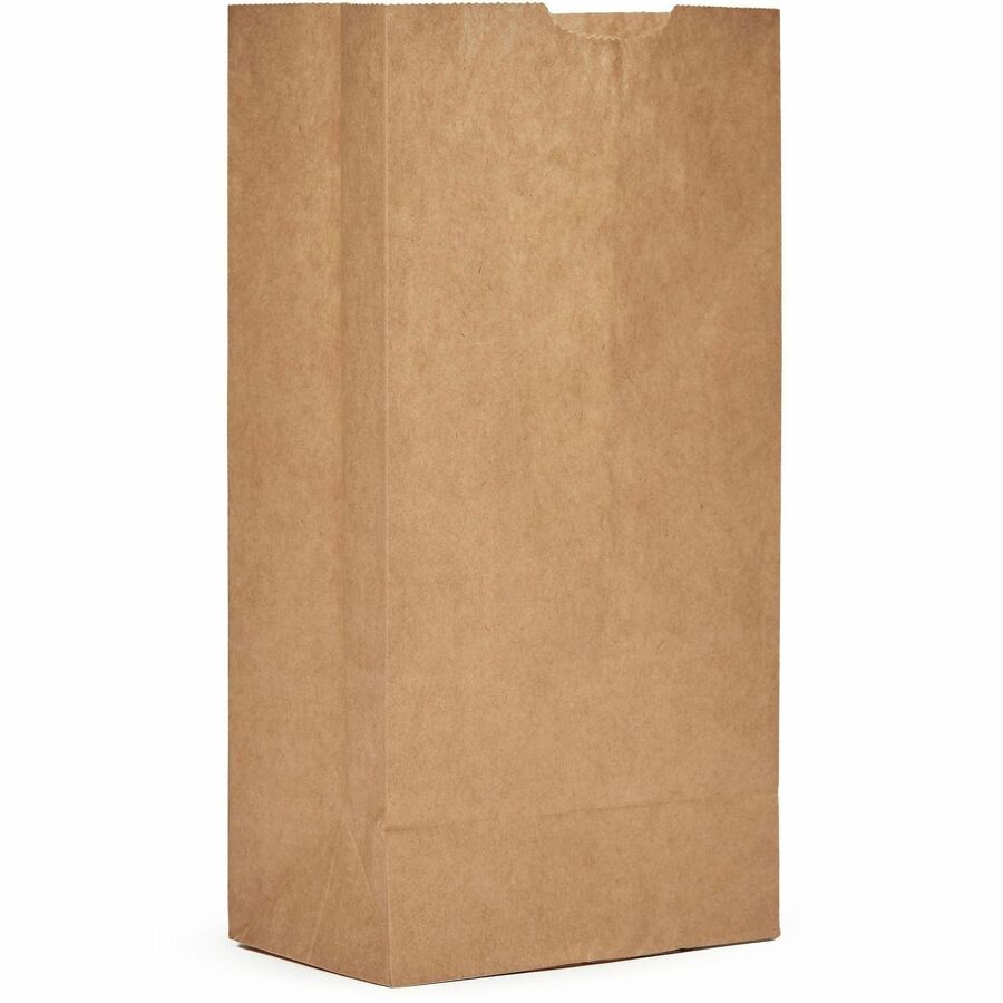 AJM #4 Kraft Paper Grocery Bags - #4 - Natural Kraft - Paper - Grocery, Supplies - Recycled - 500 / Carton