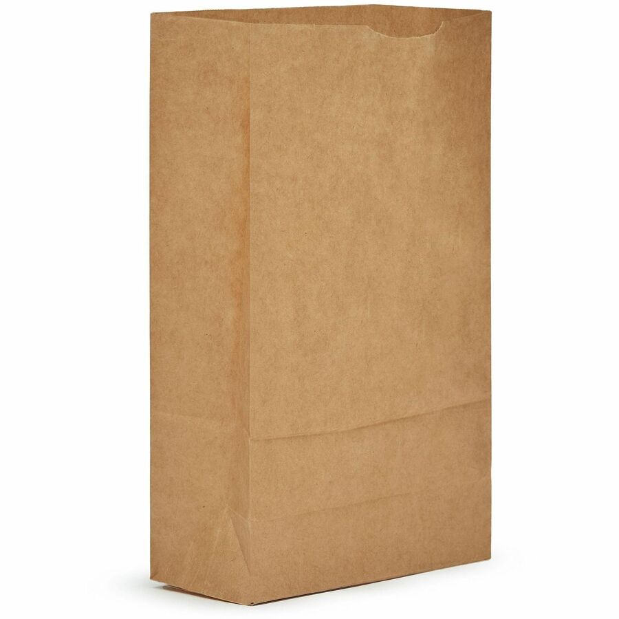 AJM #6 Kraft Paper Grocery Bags - #6 - Natural Kraft - Paper - Grocery, Supplies - Recycled - 500 / Carton