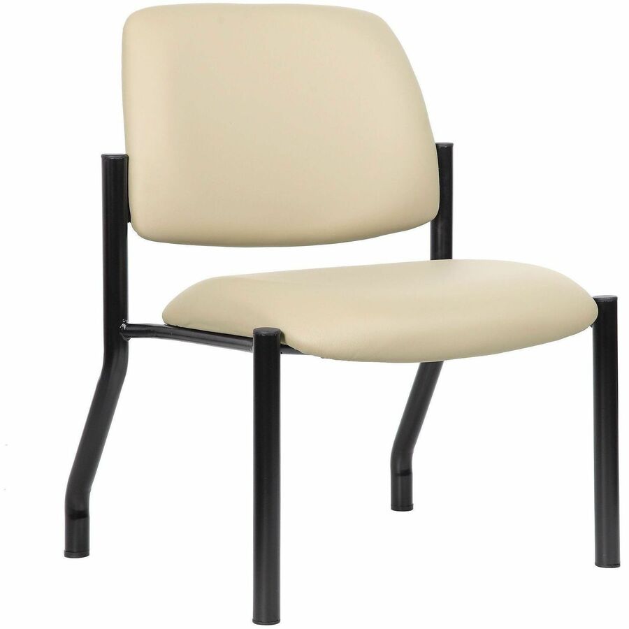 Boss Mid-back Guest Chair - Mid Back - Beige - Vinyl - 1 Each