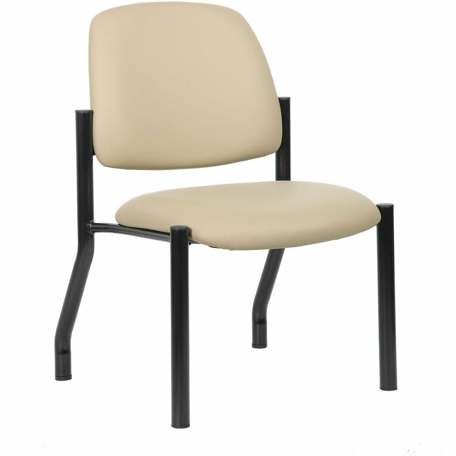 Boss Mid-back Guest Chair - Mid Back - Beige - Vinyl - 1 Each