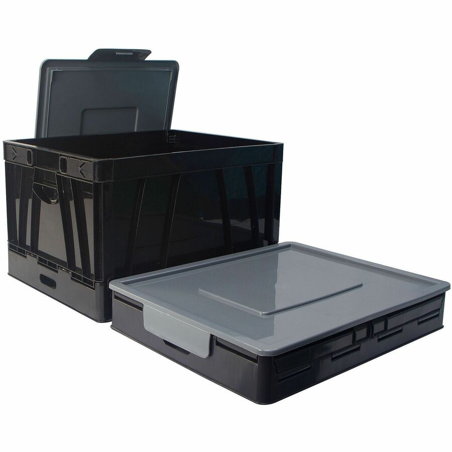 Business Source Storage Case - External Dimensions: 17.3" Length x 14.3" Width x 10.5" Height - Black - For File - 2 / Carton