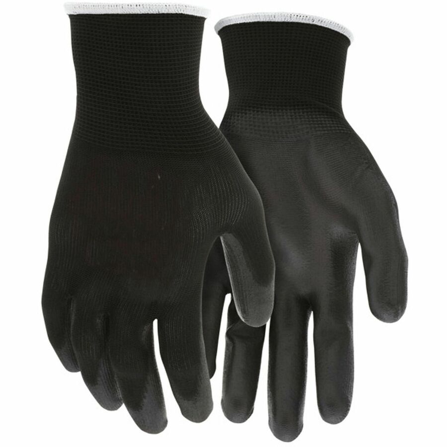 MCR Safety B96699 Work Gloves - Dust, Grime Protection - Polyurethane Coating - Small Size - Black - Comfortable, Cut Resistant, Excellent Grip, Abrasion Resistant, Puncture Resistant - For Industrial - 12 / Carton