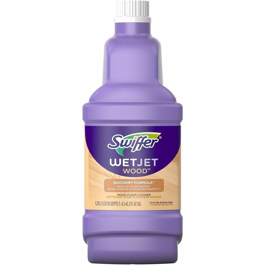 Swiffer WetJet MultiSurface Cleaner - For Multi Surface - 40.6 fl oz (1.3 quart) - Recommended For: Bacteria Remover, Dirt Remover, Grime Remover - Quick Drying - Purple - 4 / Carton