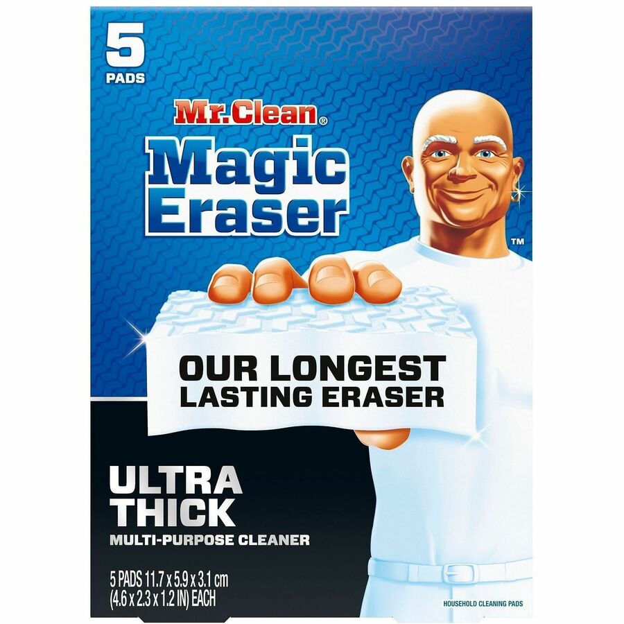Mr. Clean Magic Eraser Sponge, All Purpose Cleaner, Ultra Thick - For Multi Surface, Multipurpose - Sponge - Recommended For: Grime Remover, Soap Scum Remover, Grease Remover, Dirt Remover, Scuff Mark Remover, Permanent Marker Remover, Stain Remover, W...