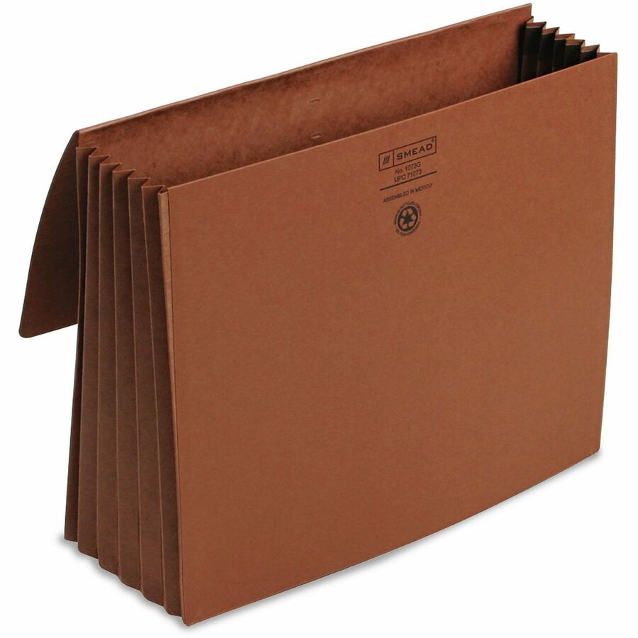 Smead Expanding File - Redrope - Brown - Durable, Tear Resistant, Reinforced Top, Gusset, Flap - 30% Recycled - 1 Each