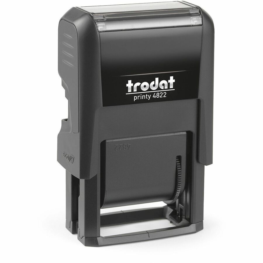 Printy Compact 12-Message Stamp - Phrase or Date - 24" Impression Width x 4" Impression Length - Red - Office, Home