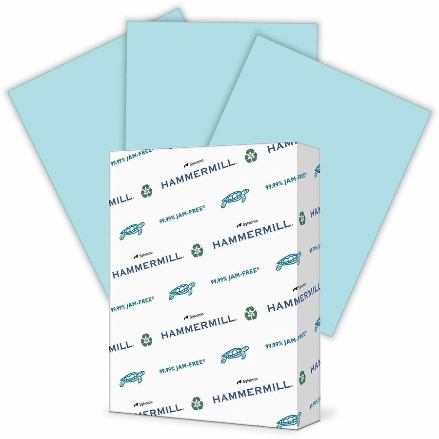 Hammermill 24lb Color Paper - Letter - 8 1/2" x 11" - 24 lb Basis Weight - Jam-free, Eco-friendly - Blue - 500 Sheets per Ream - 10 / Carton