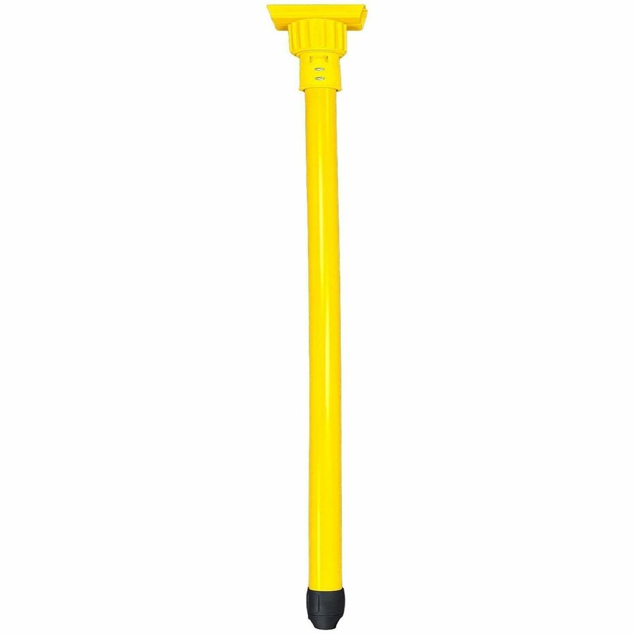 Genuine Joe 60" Jaw-Head Wet Mop Handle - 60" Length - Yellow - Metal - 1 Each