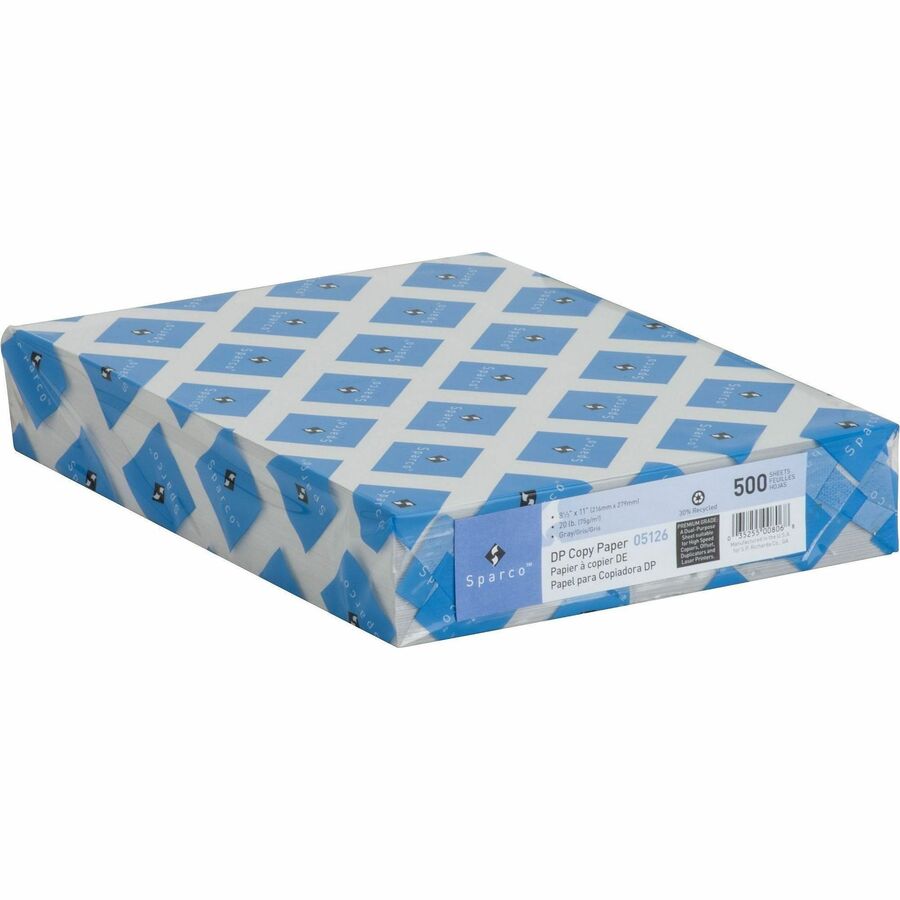 Sparco Premium Grade Pastel Color Copy Paper - Letter - 8 1/2" x 11" - 20 lb Basis Weight - Lint-free, Archival-safe, Acid-free - Gray - 500 Sheets per Ream - 10 / Carton