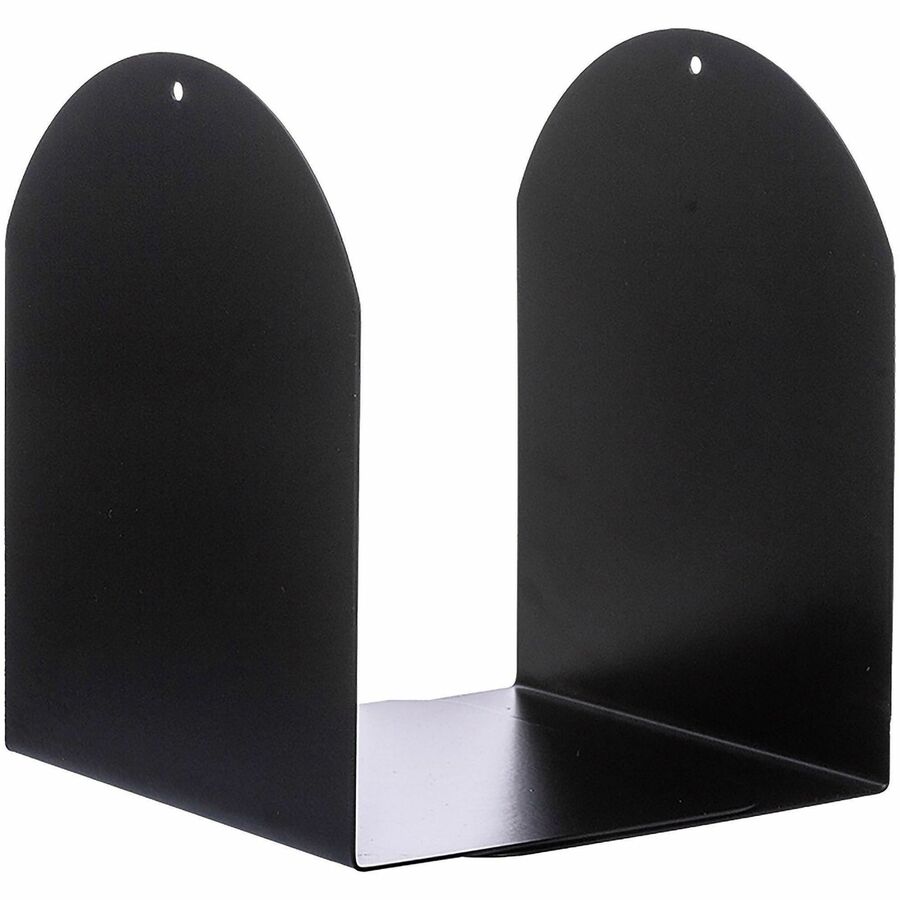 Business Source Steel Bookends - 7" Height - Magnetic - Black - 24 / Carton