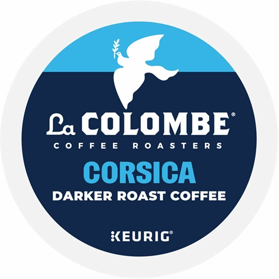 La Colombe K-Cup, Pod, Ground Corsica K-Cup Coffee Pods - Compatible with Keurig Brewer - Dark/Bold - K-Cup, Pod, Ground - Cocoa, Corsica - Kosher - 20 Boxes/Carton - 4 / Carton