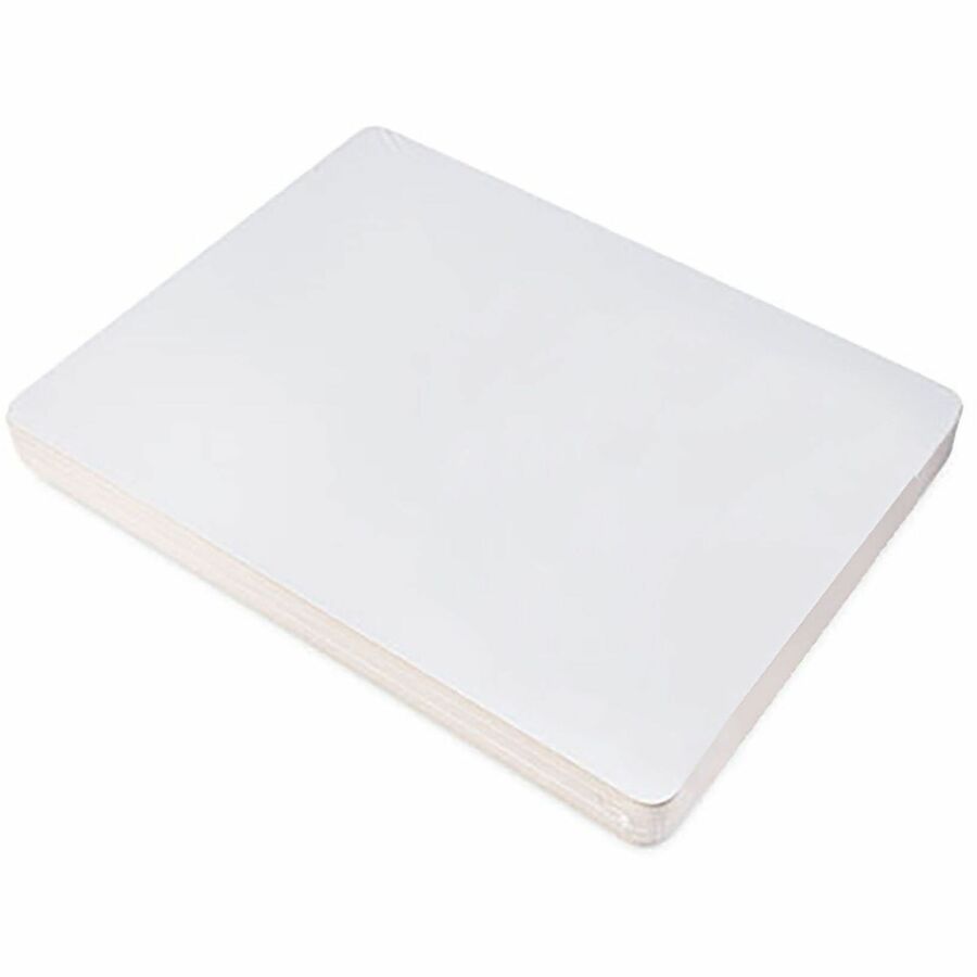 Lorell Double-Sided Dry-Erase Lap Boards - White Hardboard, Melamine Surface - Lap - Wipeable - 6/Pack - 6 / Carton