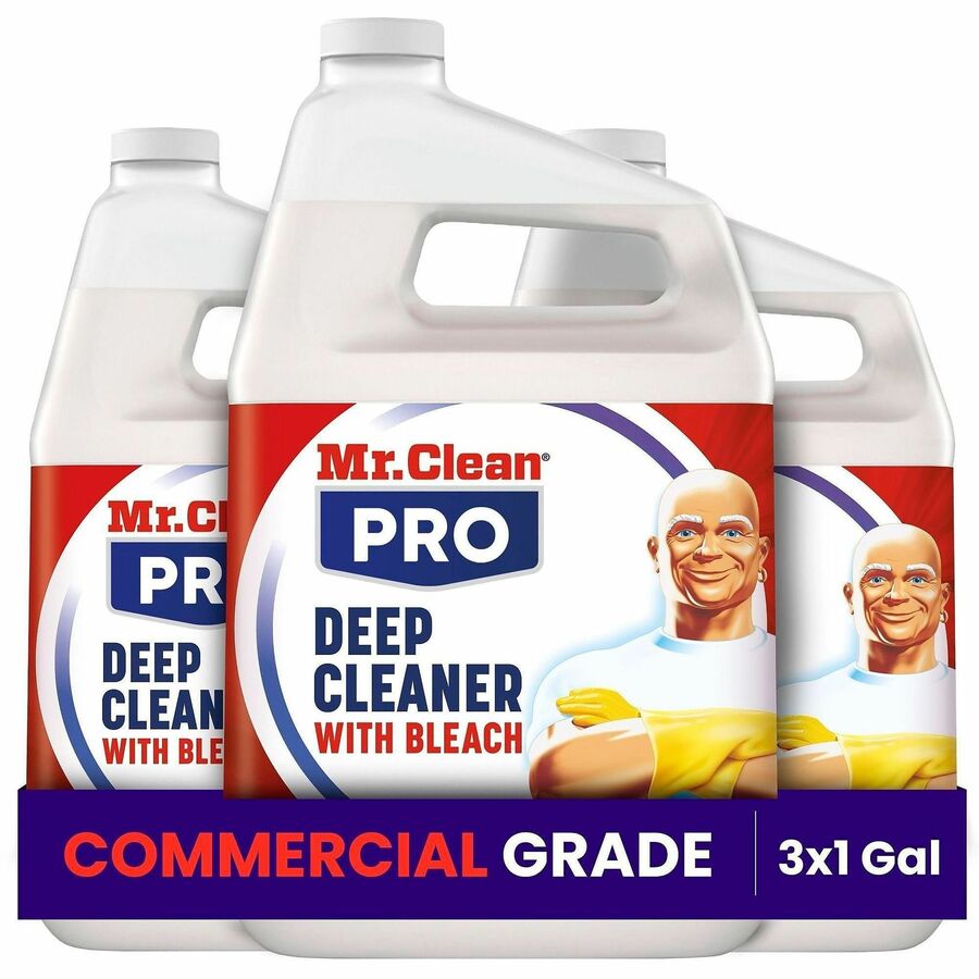 Mr. Clean PRO Deep Cleaner with Bleach - For Multi Surface, Multipurpose - Ready-To-Use - Liquid - 128 fl oz (4 quart) - Recommended For: Soil Remover, Grime Remover, Mold Remover, Stain Remover, Odor Remover - Alkylphenols-free, Benzene-free, Lead-fre...
