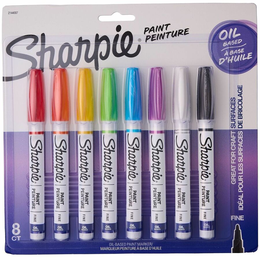 Sharpie Oil-Based Paint Markers - Erasable - Assorted Ink - Oil Based - School, Project, Glass - 8 / Pack