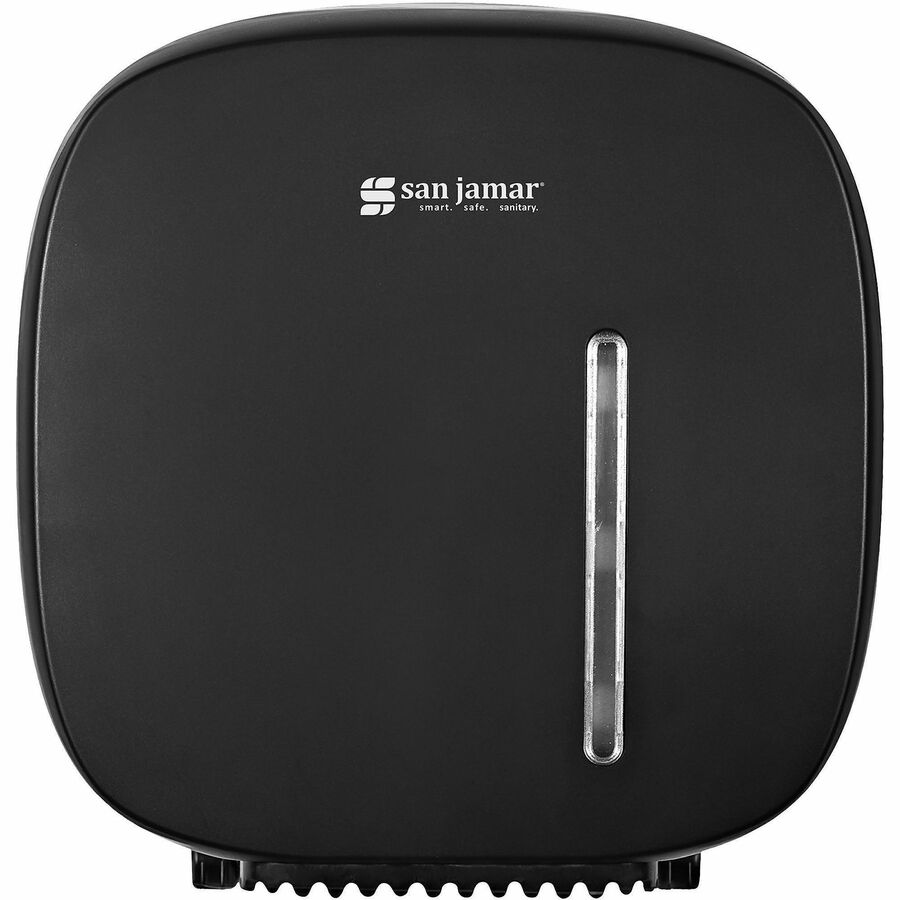 San Jamar <p>Timeless Single JBT Tissue Dispenser</p> - 11.2" Height x 10.7" Width x 4.8" Depth - Plastic - Black - Durable, Break Resistant, Damage Resistant, Long Lasting, Key Lock - 1 Each