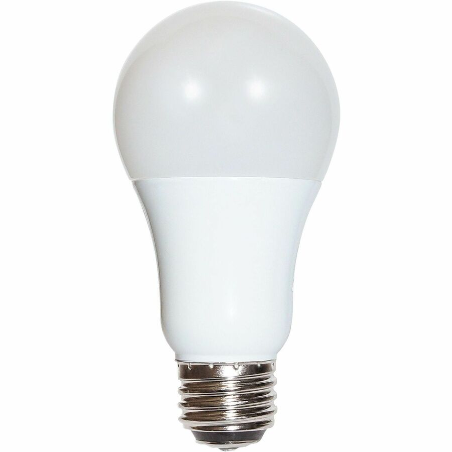 Satco A19 LED Frosted Bulb - 12 W - 100 W Incandescent Equivalent Wattage - 120 V - 1200 lm - A19 Size - Frosted - White, Warm White Light Color - E26 Base - 25000 Hour - 2700°, K Color Temperature - 80 CRI - 220°, Beam Angle - 1 Each
