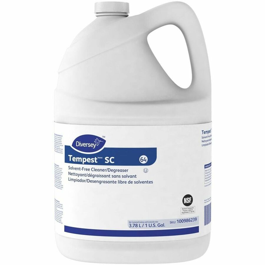Diversey Tempest SC Solvent-free Degreaser - For Multipurpose - Concentrate - Liquid - 128 fl oz (4 quart) - 12.24 to 13.11 pH - Surfactant Scent - Recommended For: Food Soil Remover, Oil Remover, Grease Remover, Fluid Remover, Dirt Remover, Soil Remov...