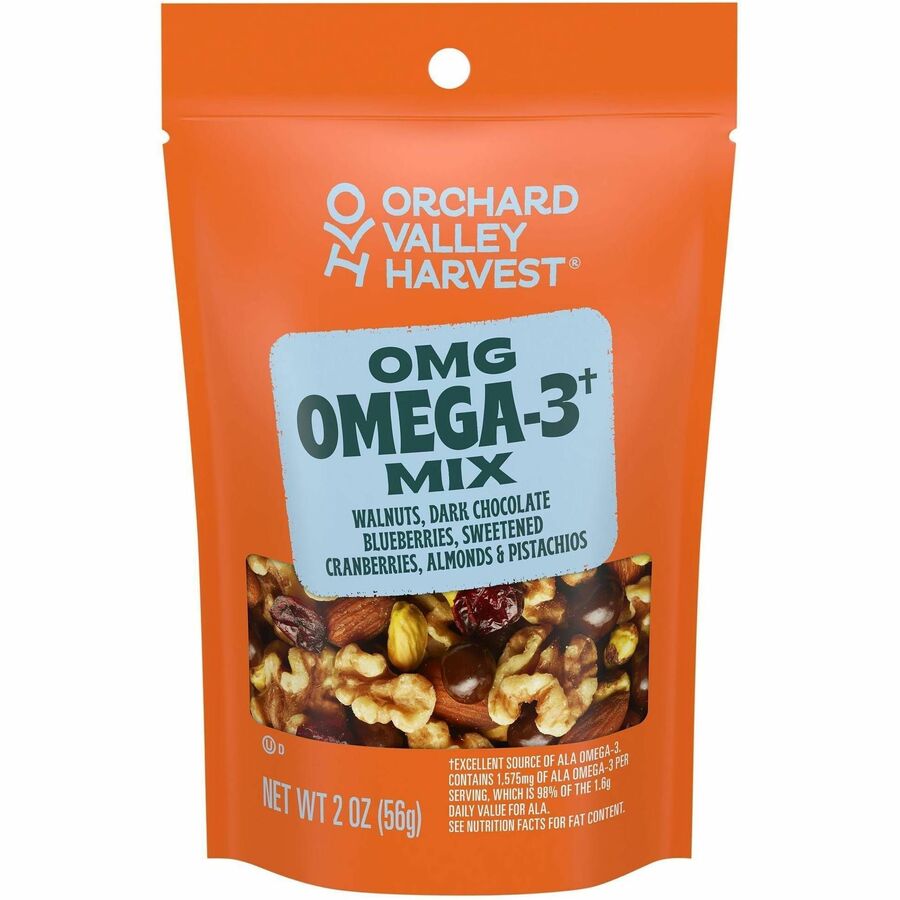 Orchard Valley Harvest Snack Box - No Artificial Flavor, No Artificial Color, Preservative-free, Gluten-free, Non-GMO - 2 oz - 14/Bag - 1 Carton