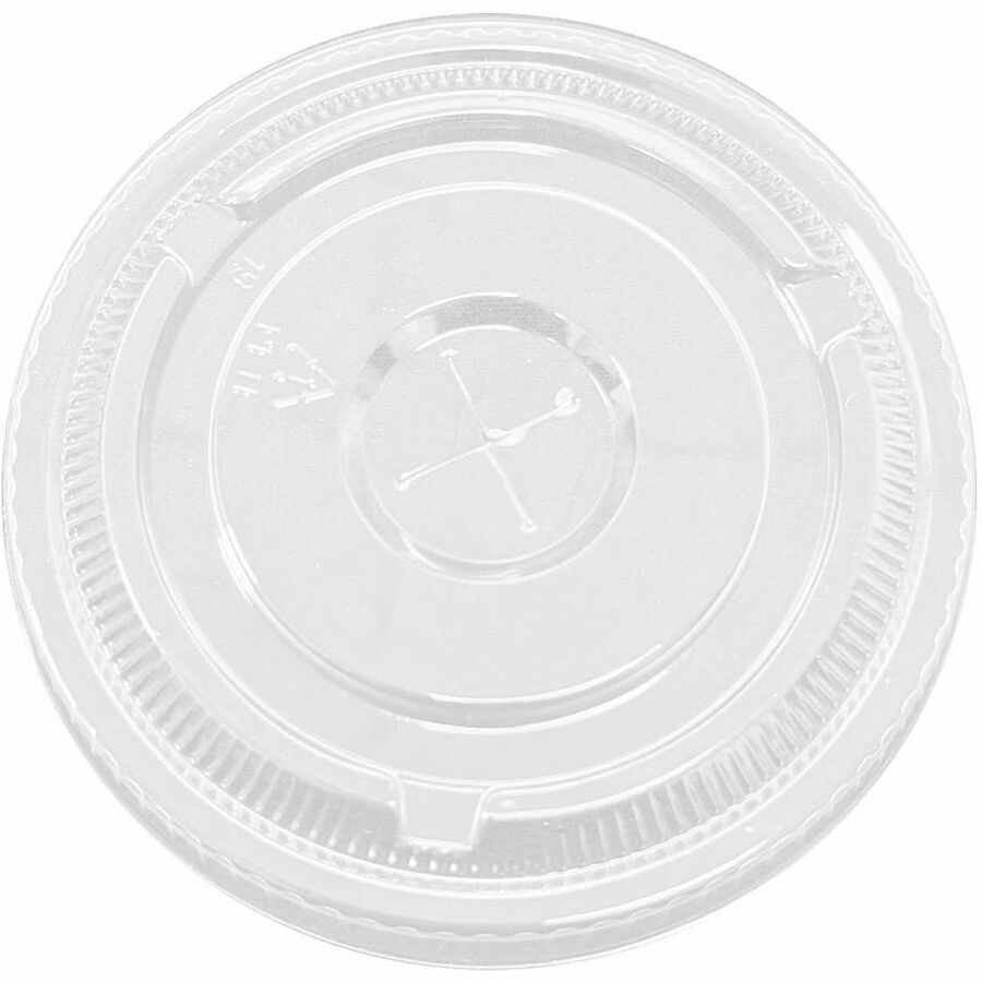 Genuine Joe Lids for Plastic Cold Cups - Polyethylene Terephthalate (PET) - Clear - 1000 Lids/Box - 1 Carton