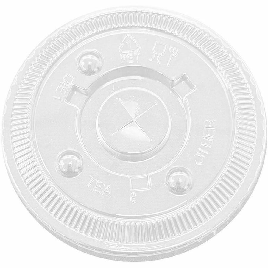 Genuine Joe Lids for Paper Cold Cups - Clear - 1000 Lids/Box - 1 Carton